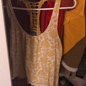 Yellow Fancy Muscle Shirt